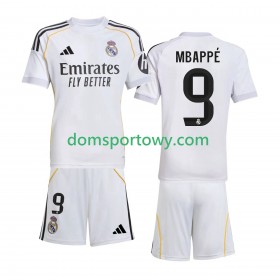 Koszulka Real Madryt Kylian Mbappé 9 Dziecięcy Domowe Koszulki Piłkarskie 2025-2026 Krótki Rękaw